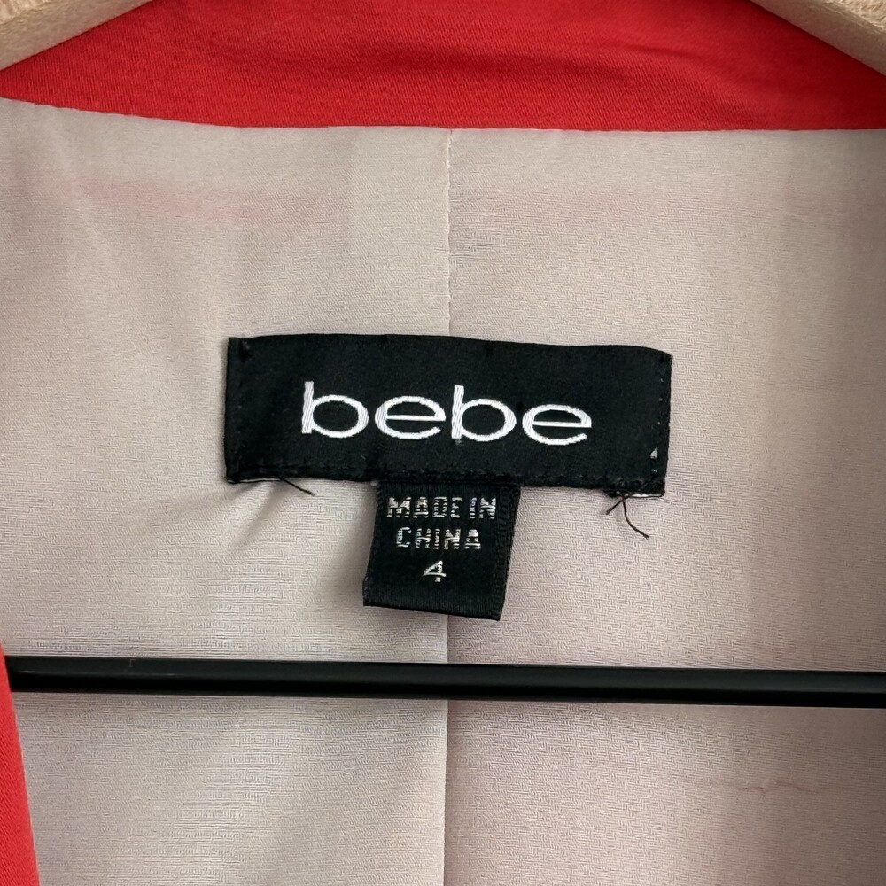 Y2K Bebe High Risk Red Blazer Single Button Office Siren Power Dressing Business - Picture 5 of 8